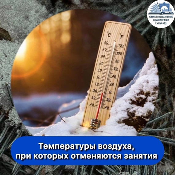 При какой температуре отменяются занятия в школах города?.